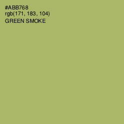 #ABB768 - Green Smoke Color Image
